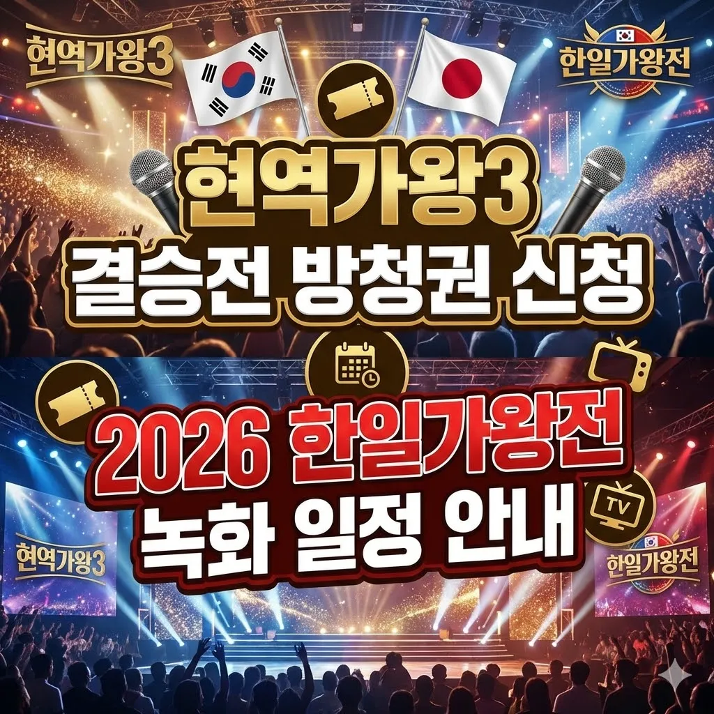 현역가왕3 결승전 방청권 신청 방법 및 2026 한일가왕전 녹화 일정 안내