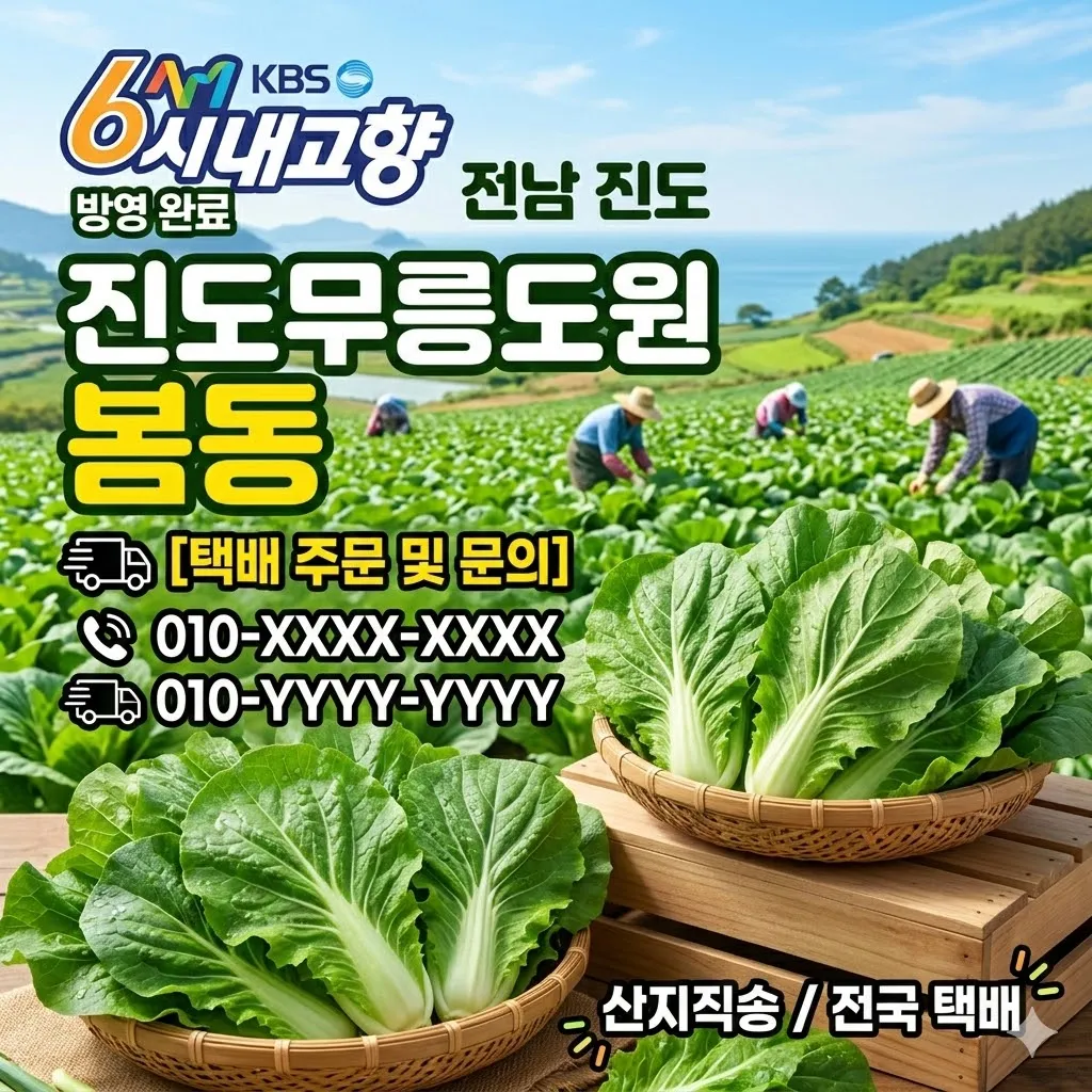 6시내고향 전남 진도 봄동 진도무릉도원 택배 주문 및 문의