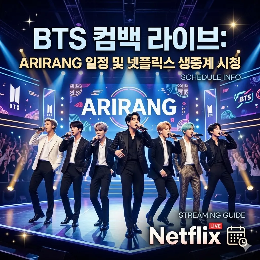 BTS 컴백 라이브 ARIRANG 일정 및 넷플릭스 생중계 시청