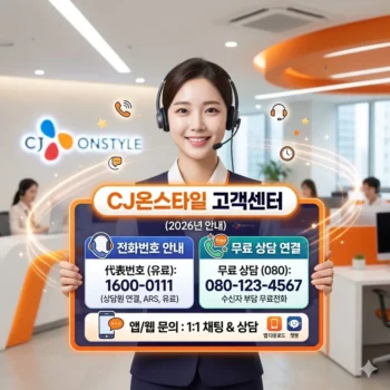 CJ온스타일 고객센터 전화번호 및 무료 상담 연결 (2026년)
