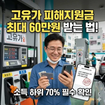 고유가 피해지원금 최대 60만원 받는 법: 소득 하위 70% 확인