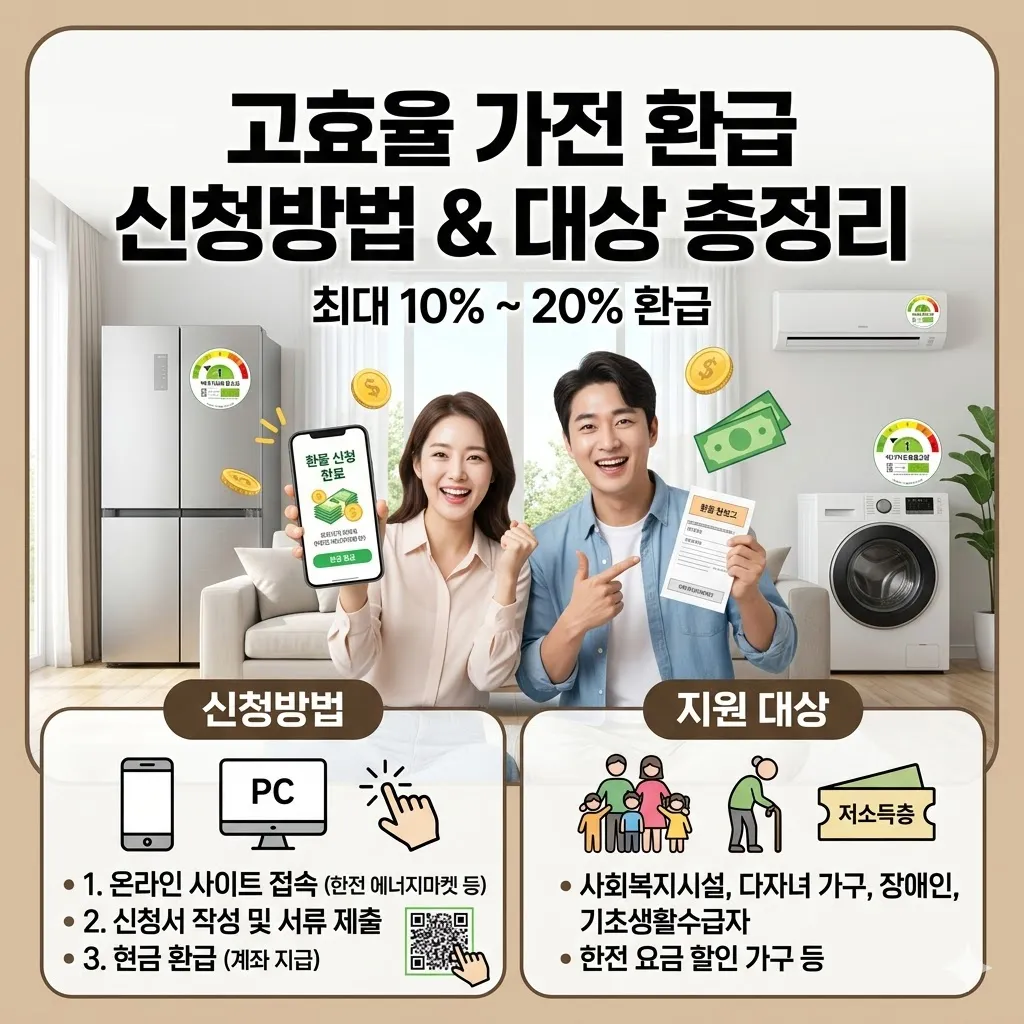 고효율 가전제품 구매비용 환급 신청방법 및 대상 정리