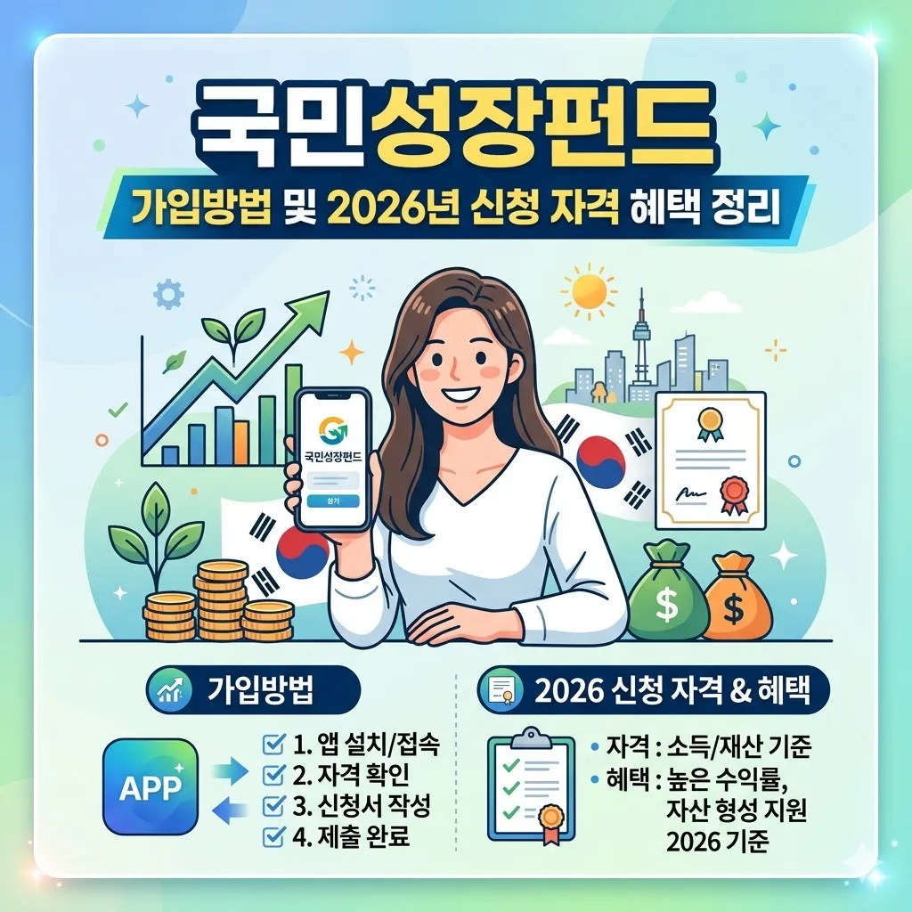 국민성장펀드 가입방법 및 2026년 신청 자격 혜택 정리