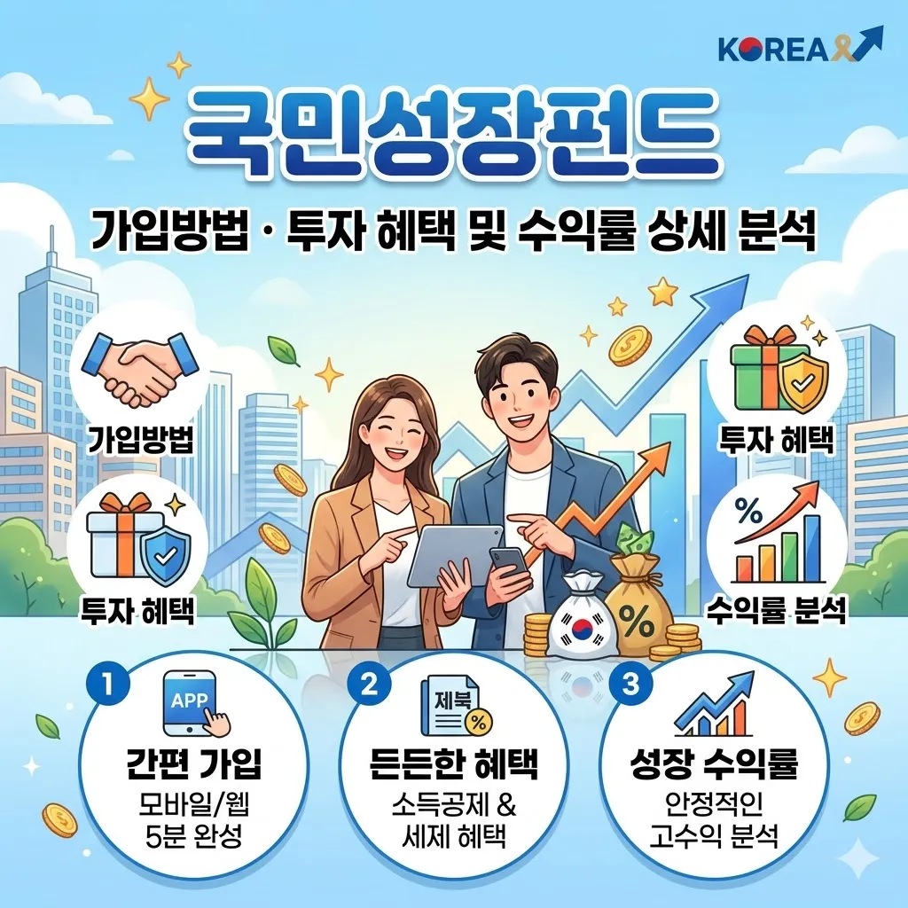 국민성장펀드 가입방법 투자 혜택 및 수익률 상세 분석