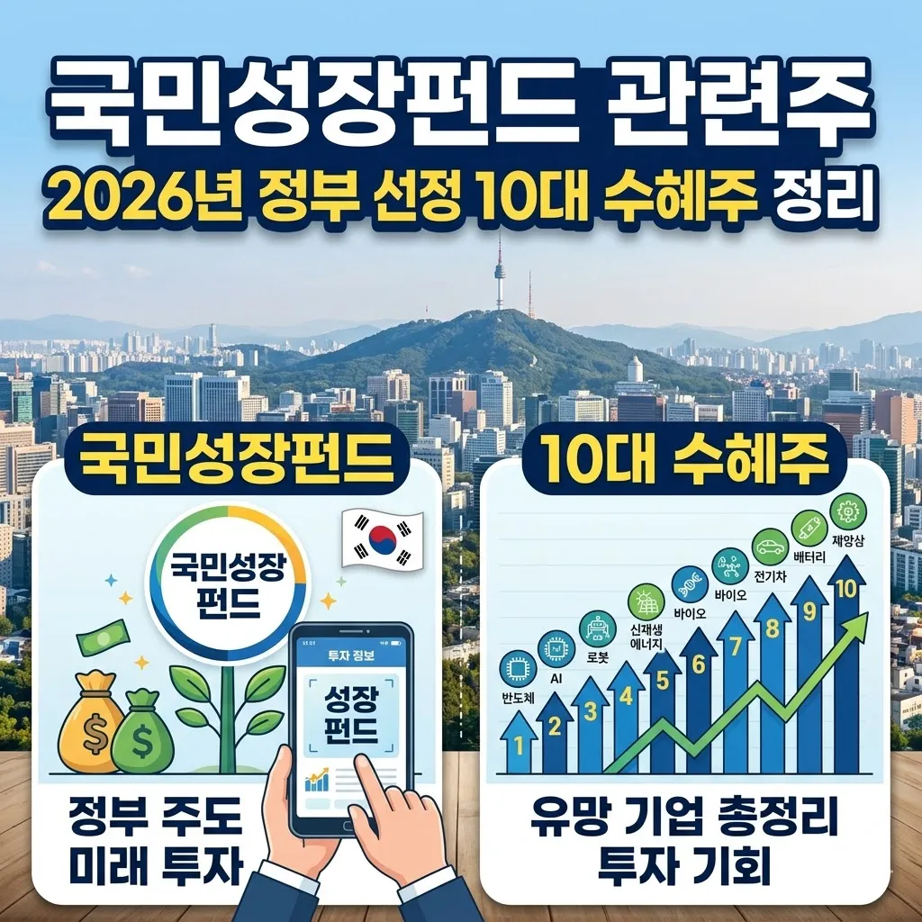 국민성장펀드 관련주 및 2026년 정부 선정 10대 수혜주 정리