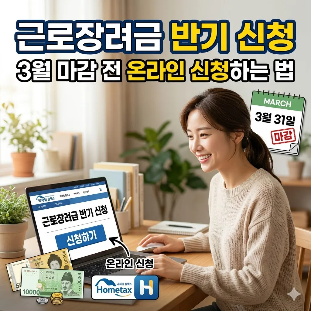 근로장려금 반기 신청 3월 마감 전 온라인 신청하는 법