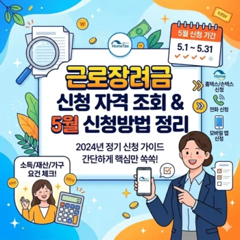 근로장려금 신청자격조회 및 5월 신청방법 정리