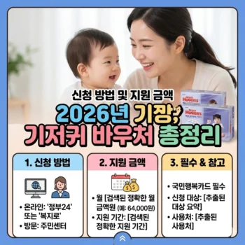 기저귀 바우처 신청 방법 및 지원 금액 총정리(2026년)