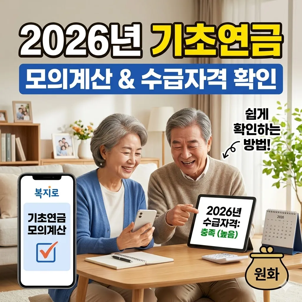 기초연금 모의계산 및 수급자격 확인방법(2026년)