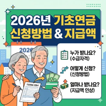 기초연금 신청방법 2026년 수급자격 및 지급액