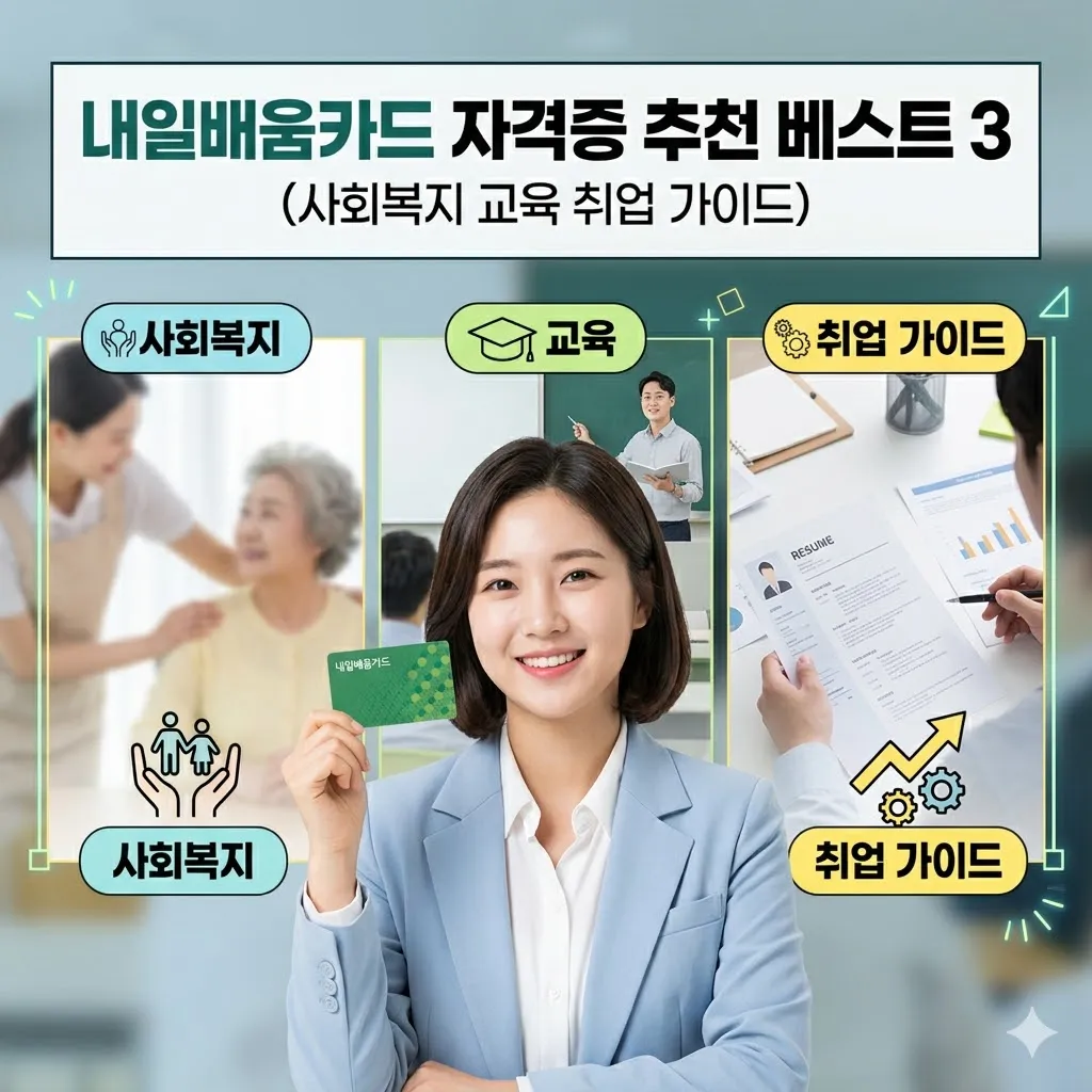 내일배움카드 자격증 추천 베스트 3 사회복지 교육 취업 가이드