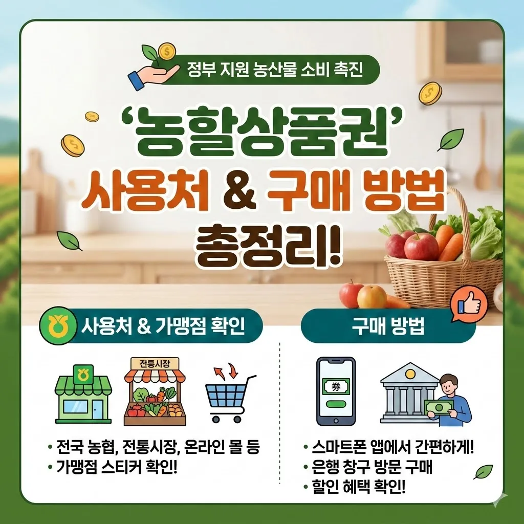 농할상품권 사용처 가맹점 확인 및 구매 방법 총정리