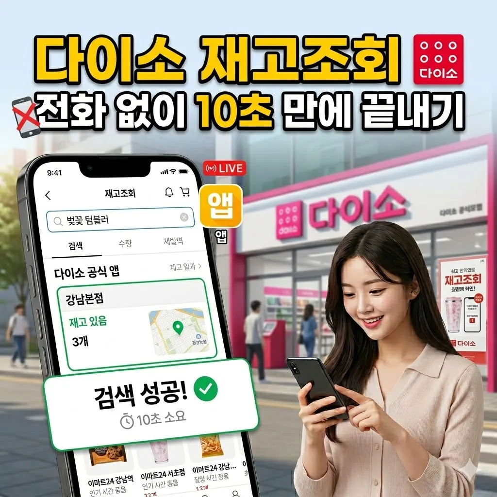 다이소 재고조회 전화 없이 10초 만에 끝내기