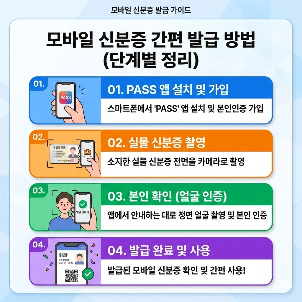 모바일 신분증 발급방법 단계별 정리