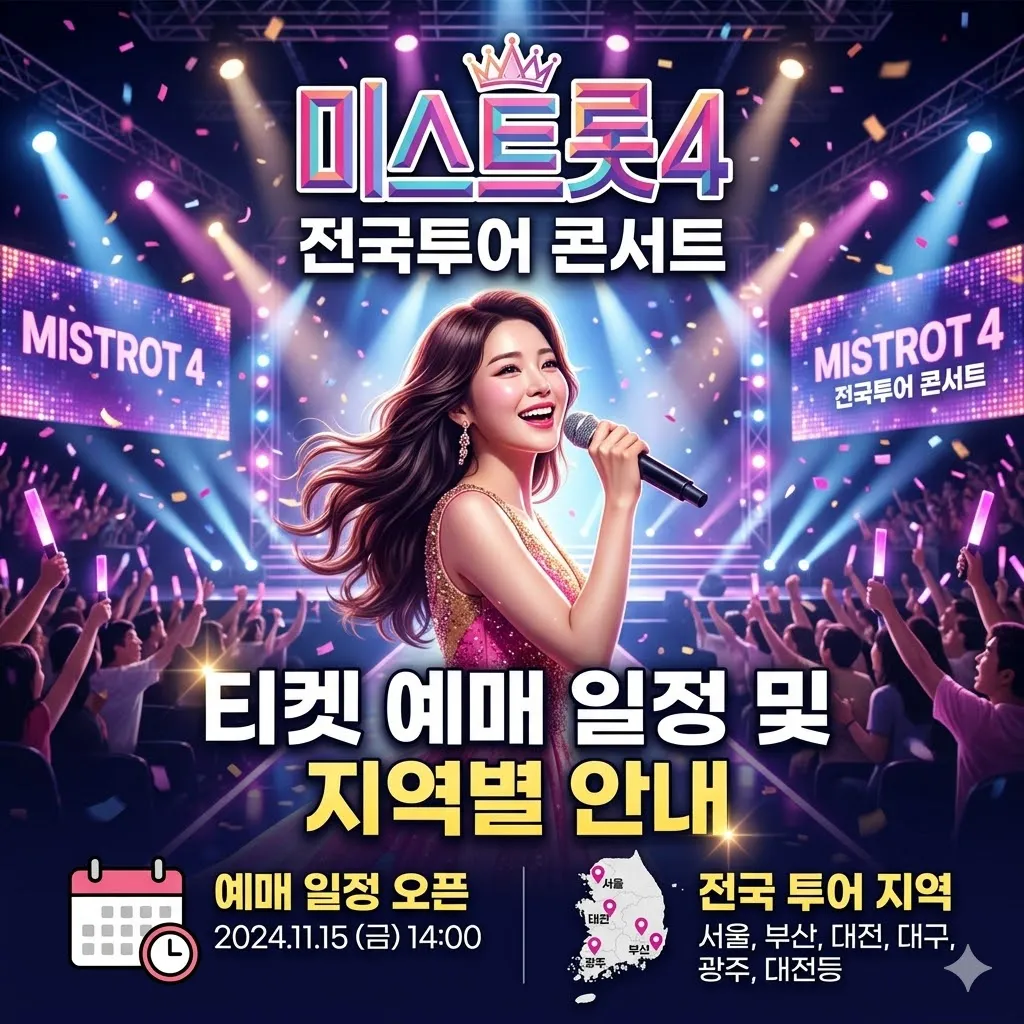 미스트롯4 전국투어 콘서트 티켓 예매 일정 및 지역별 안내