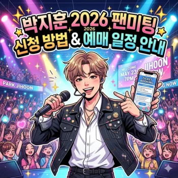 박지훈 팬미팅 신청 방법 및 예매 일정 안내 (2026)