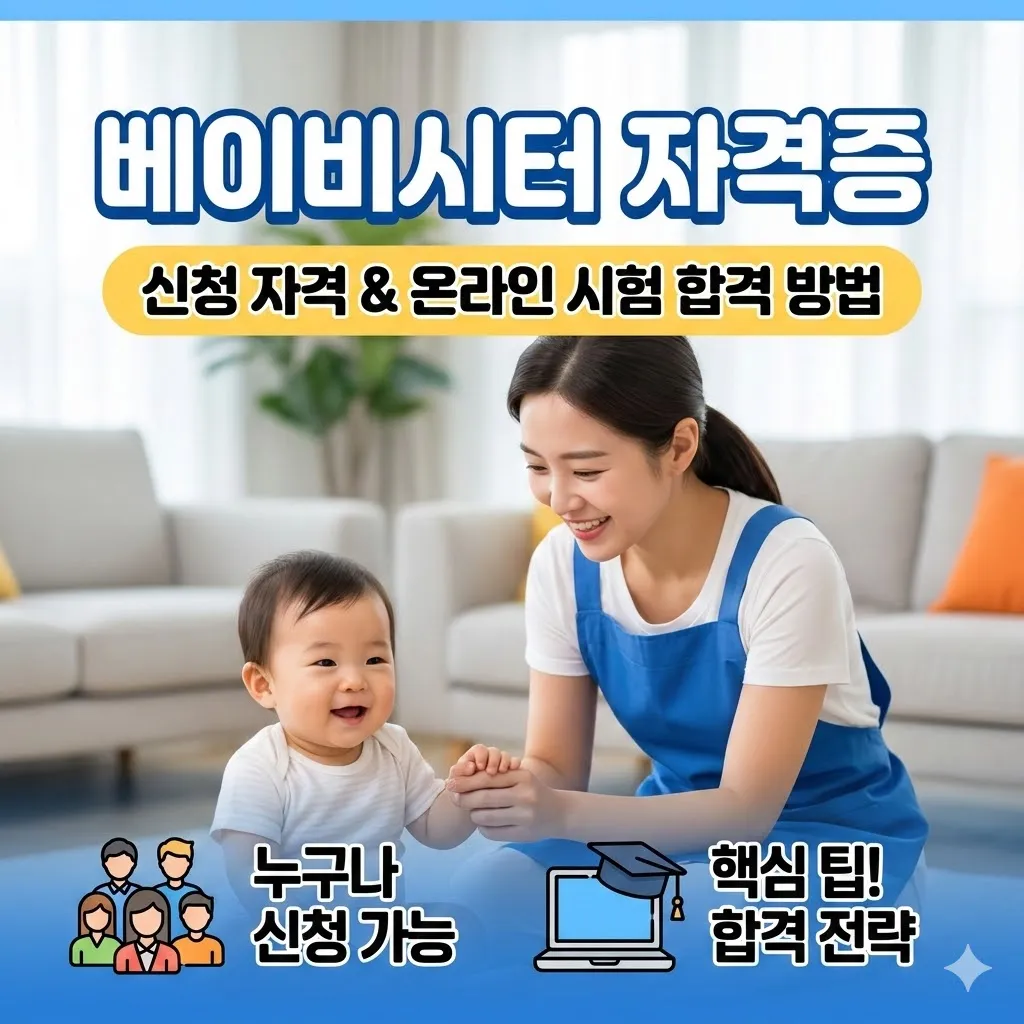 베이비시터 자격증 신청 자격 및 온라인 시험 합격 방법