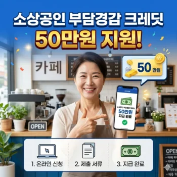 소상공인 부담경감 크레딧 신청방법 (50만원 지원)