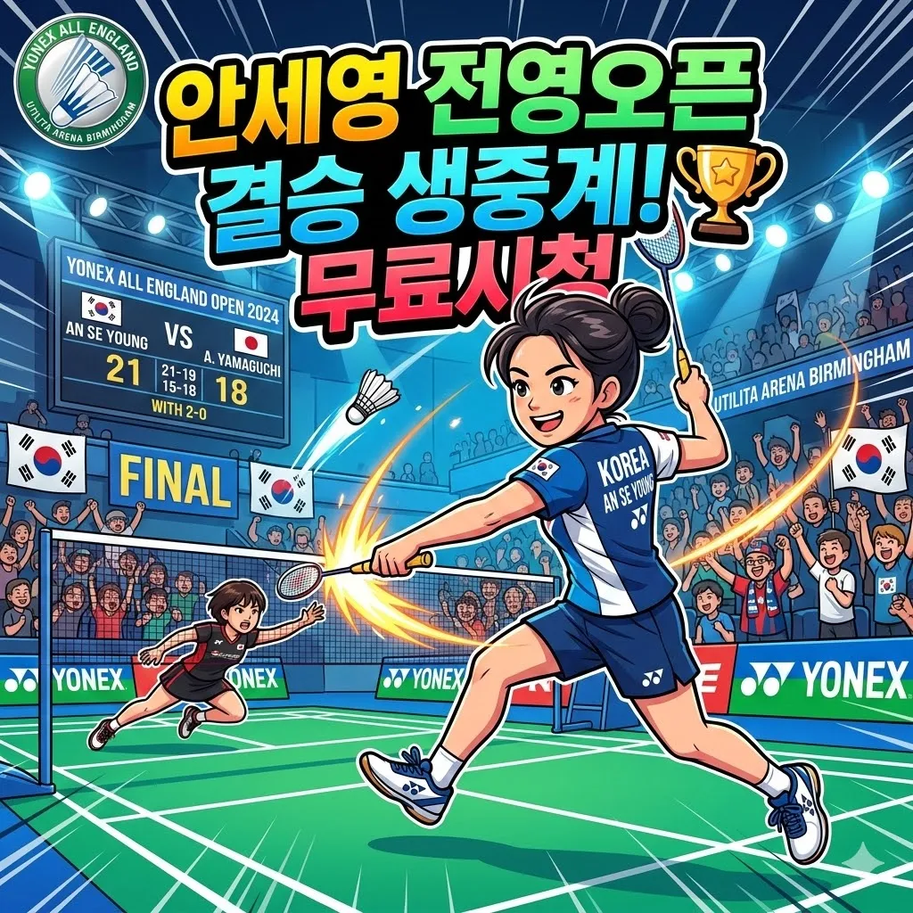 안세영 전영오픈 결승보기 생중계 시청 결승전 실시간 바로보기 무료시청