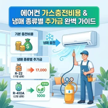 에어컨 가스충전비용 및 냉매 종류별 추가금 완벽 가이드