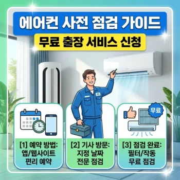 에어컨 사전 점검 예약 방법 및 무료 출장 서비스 신청 가이드