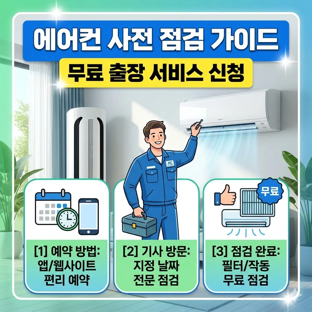 에어컨 사전 점검 예약 방법 및 무료 출장 서비스 신청 가이드