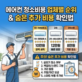 에어컨 청소비용 업체별 순위와 숨은 추가 비용 확인법