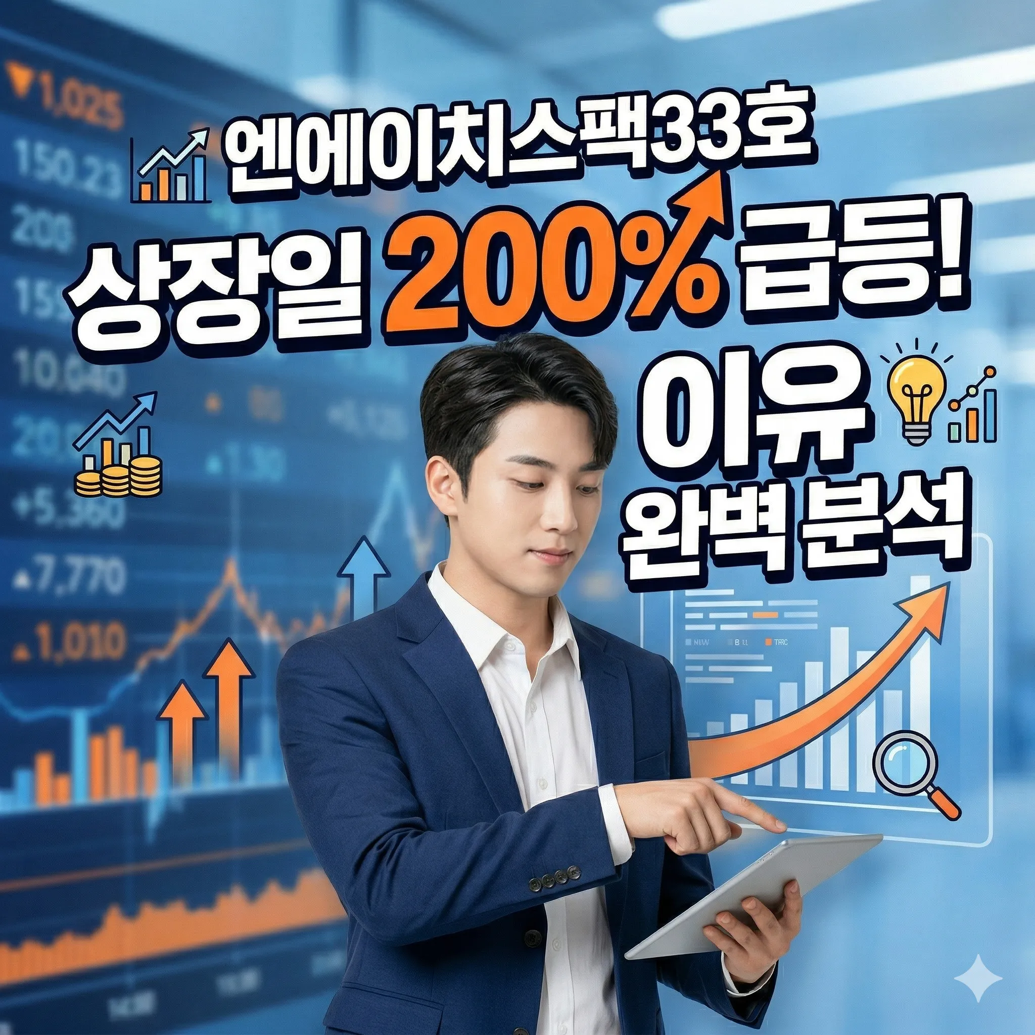 엔에이치스팩33호 상장일 첫날 200% 급등 이유 분석