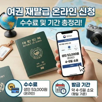 여권 재발급 온라인 신청 수수료 및 기간 총정리