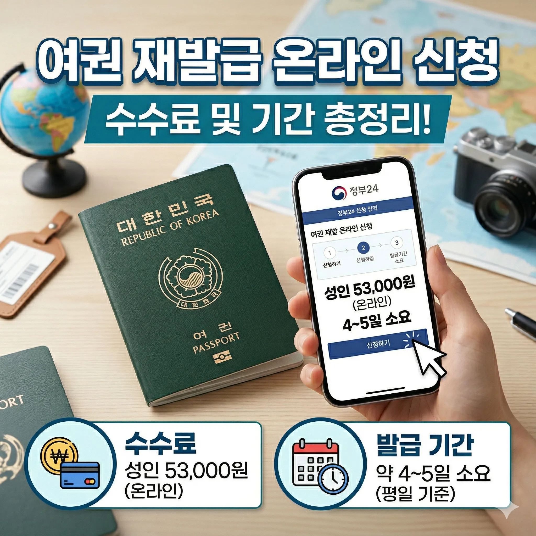 여권 재발급 온라인 신청 수수료 및 기간 총정리