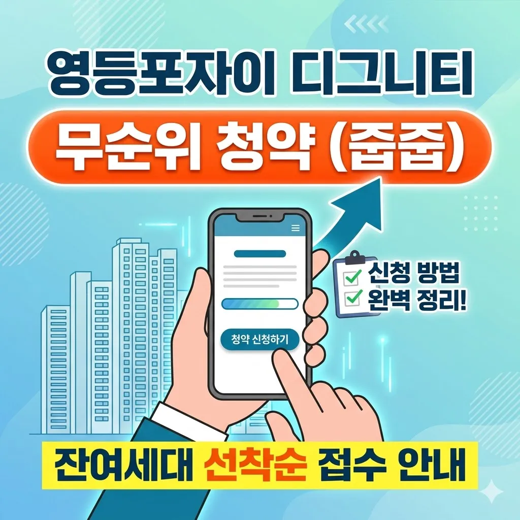 영등포자이 디그니티 무순위 청약 줍줍 청약 신청 방법