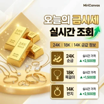 오늘의 금시세 실시간 조회 및 24K 18K 14K 금값 정보