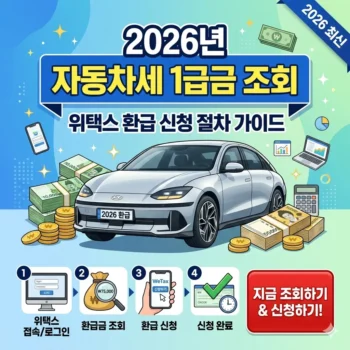 자동차세 환급금 조회 및 위택스 환급 신청 절차(2026년)