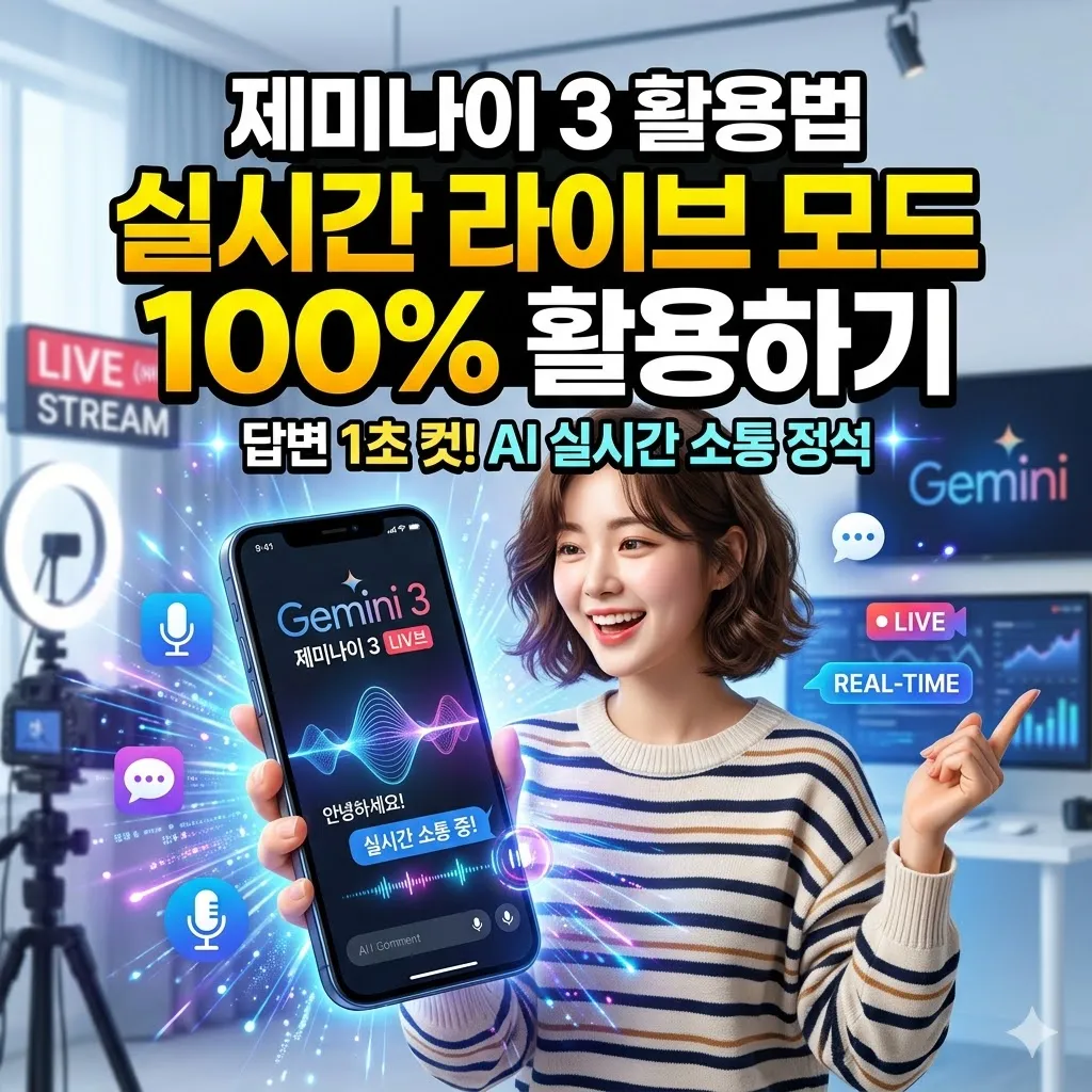 제미나이 3 활용법 실시간 라이브 모드 100% 활용하기