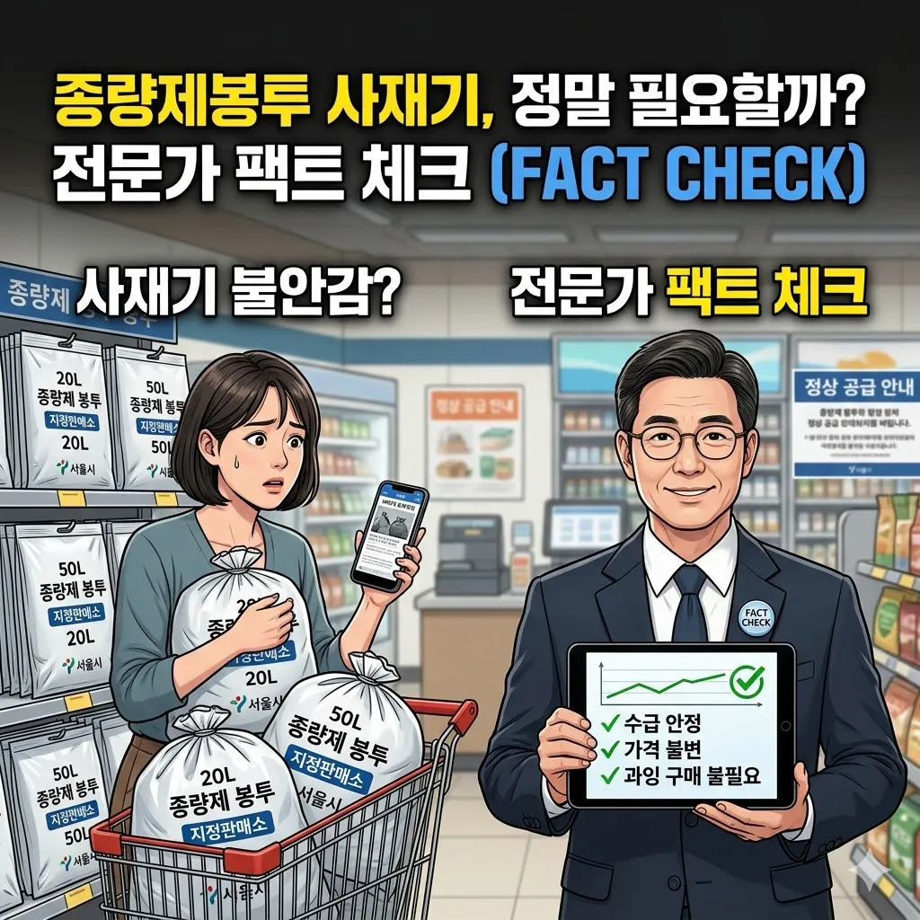 종량제봉투 사재기 정말 필요할까? 전문가 팩트 체크