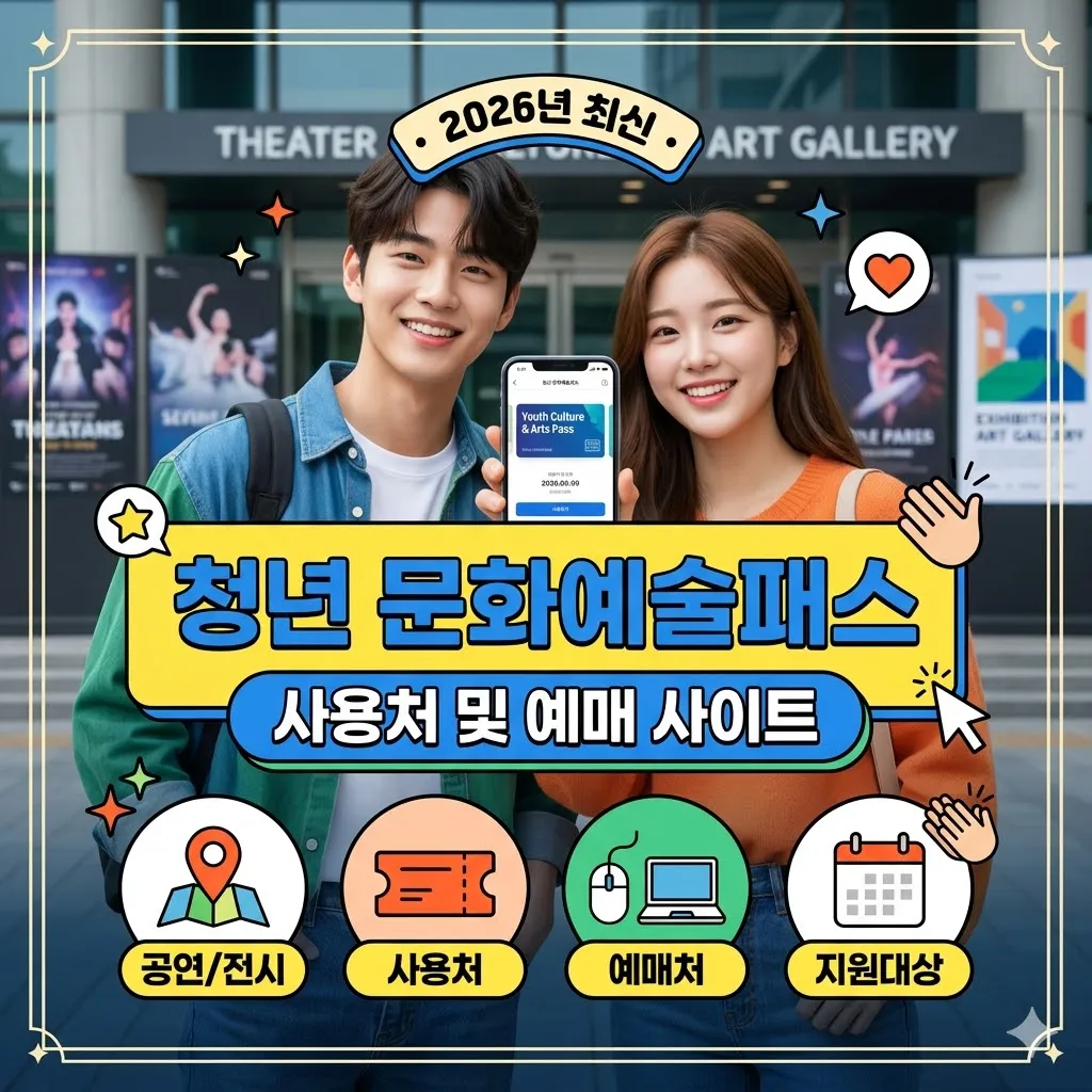 청년 문화예술패스 사용처 및 예매 사이트 (2026년 최신)