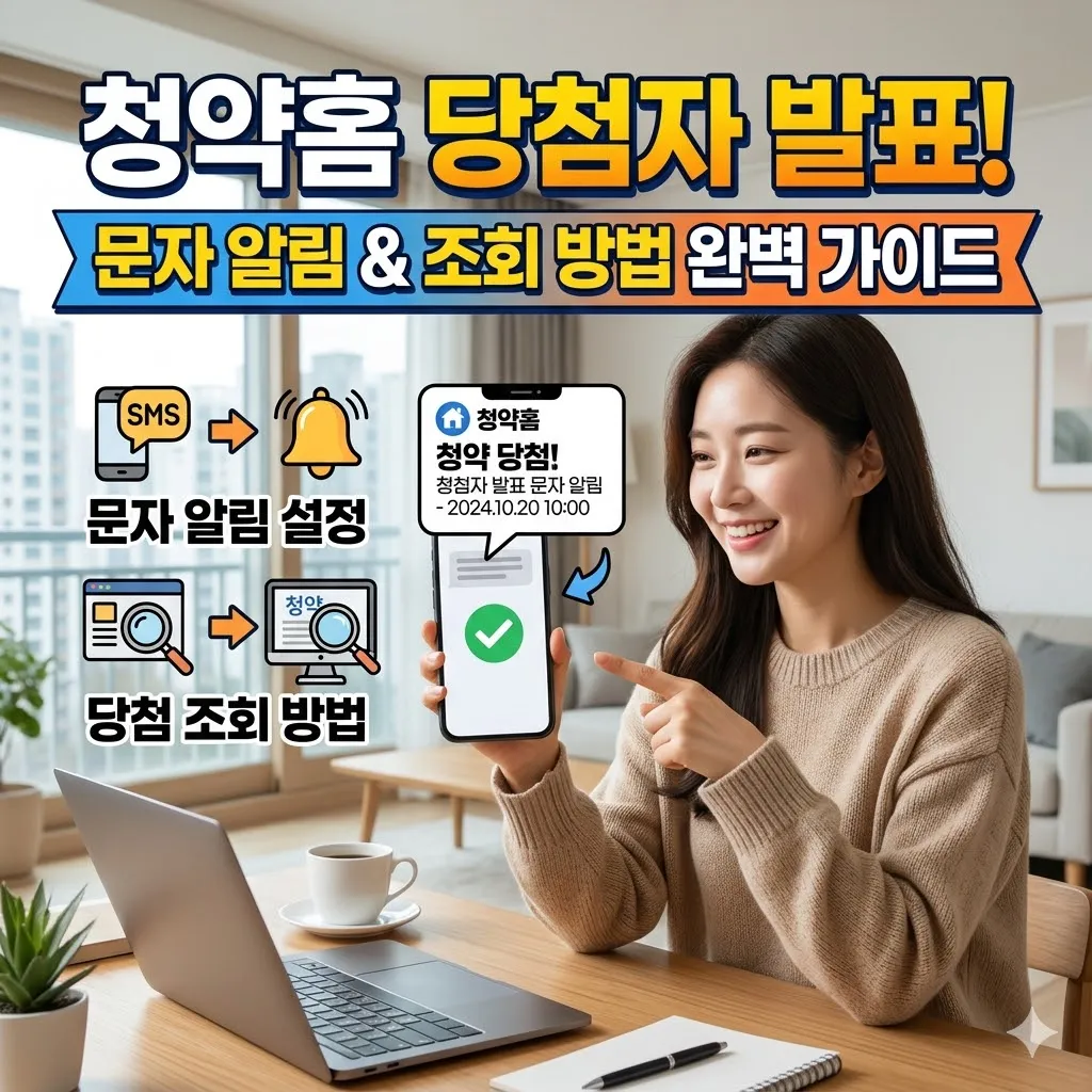 청약홈 당첨자 발표시간 문자 알림 및 조회 방법