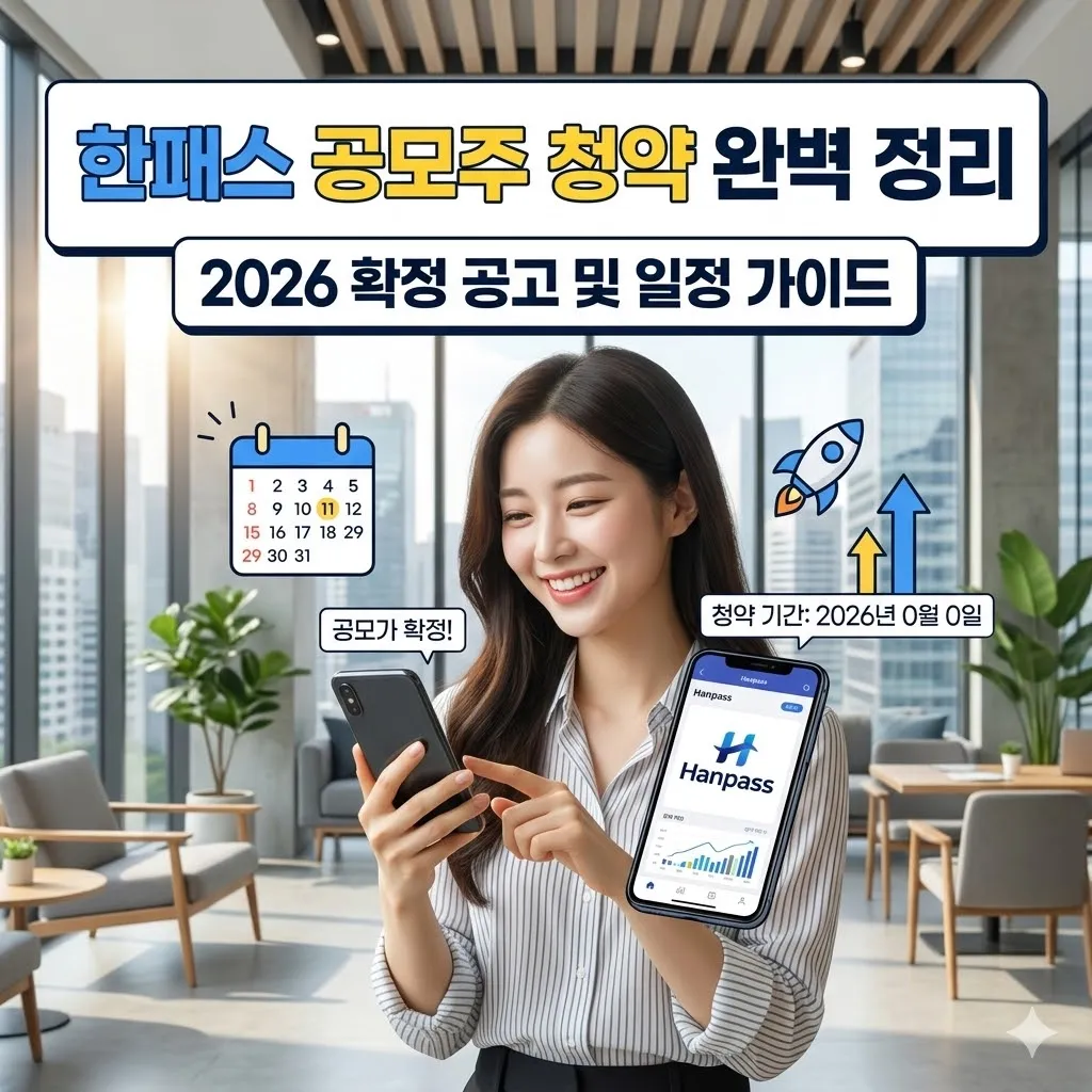 한패스 공모주 청약 일정 및 확정 공고가 확인 가이드 (2026)