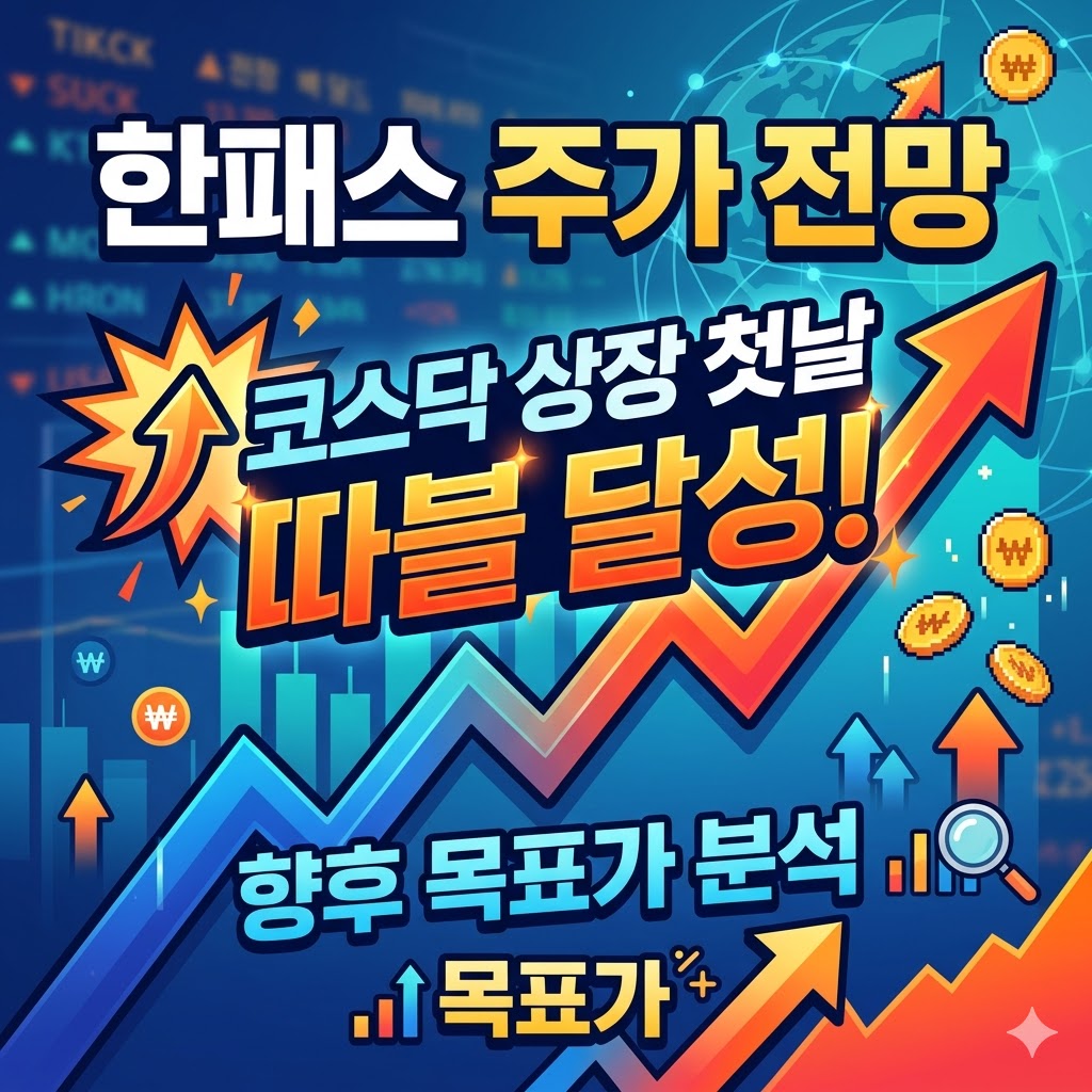 한패스 주가 전망 코스닥 상장 첫날 따블 달성 및 향후 목표가 분석