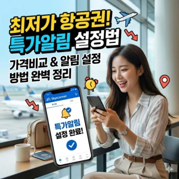 할인항공권 가격비교 특가알림 설정 방법