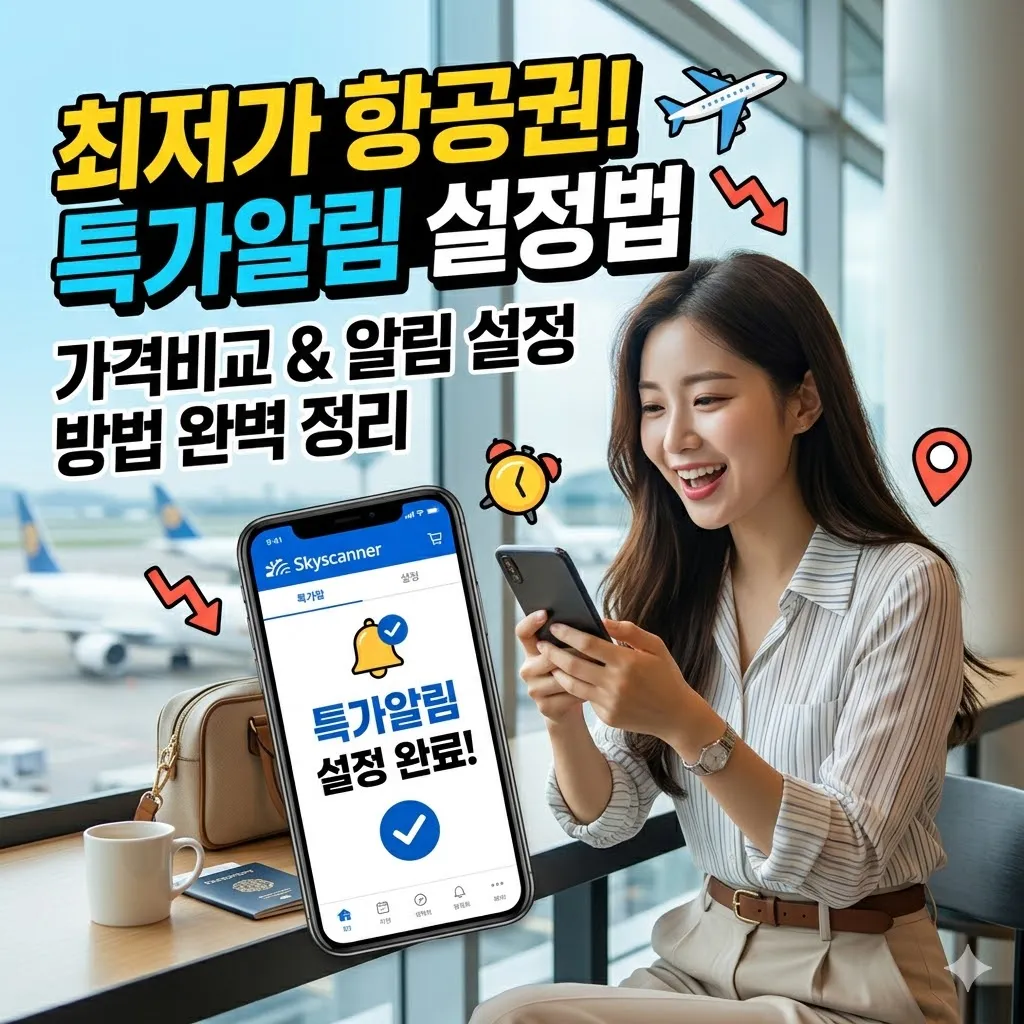 할인항공권 가격비교 특가알림 설정 방법