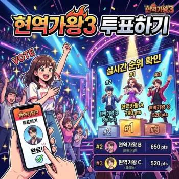 현역가왕3 투표하기 방법 및 현역가왕3 실시간 순위 확인