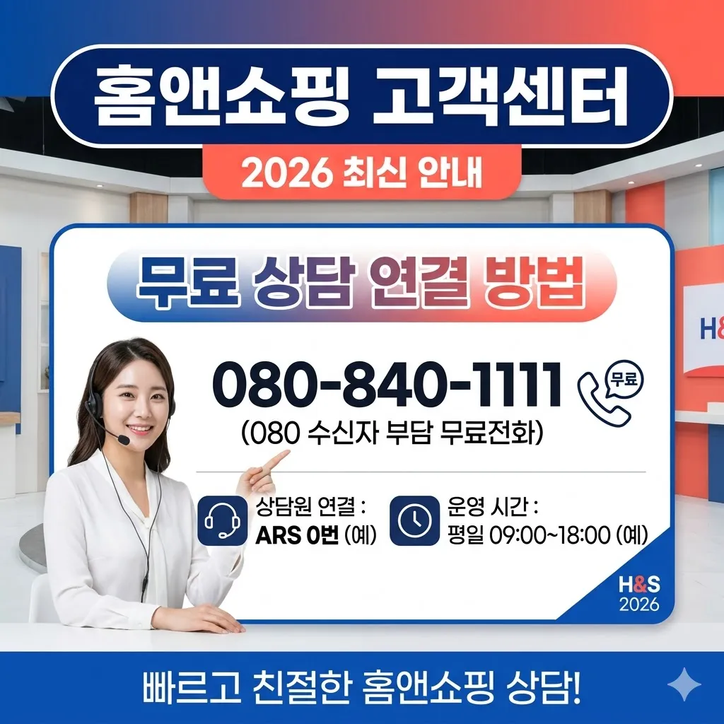 홈앤쇼핑 고객센터 전화번호 및 무료 상담 연결 방법(2026년)