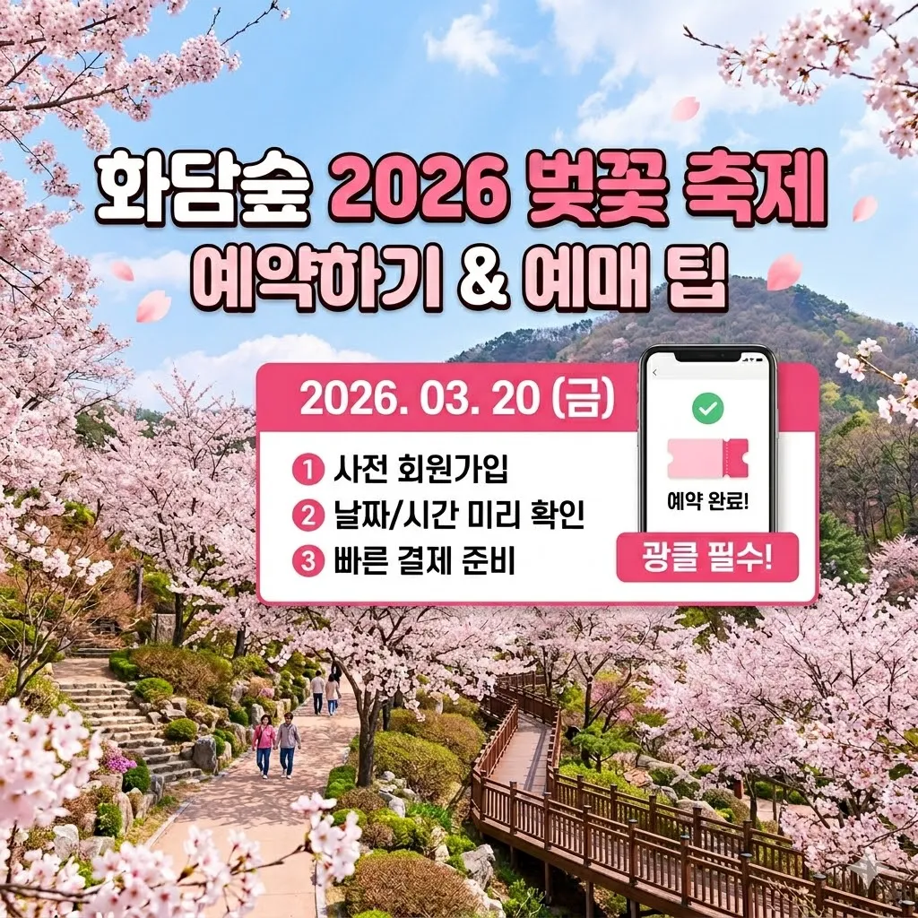 화담숲 예약하기 2026 벚꽃 축제 예매 팁