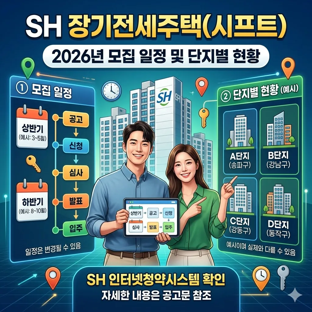 SH 장기전세주택(시프트) 2026년 모집 일정 및 단지별 현황