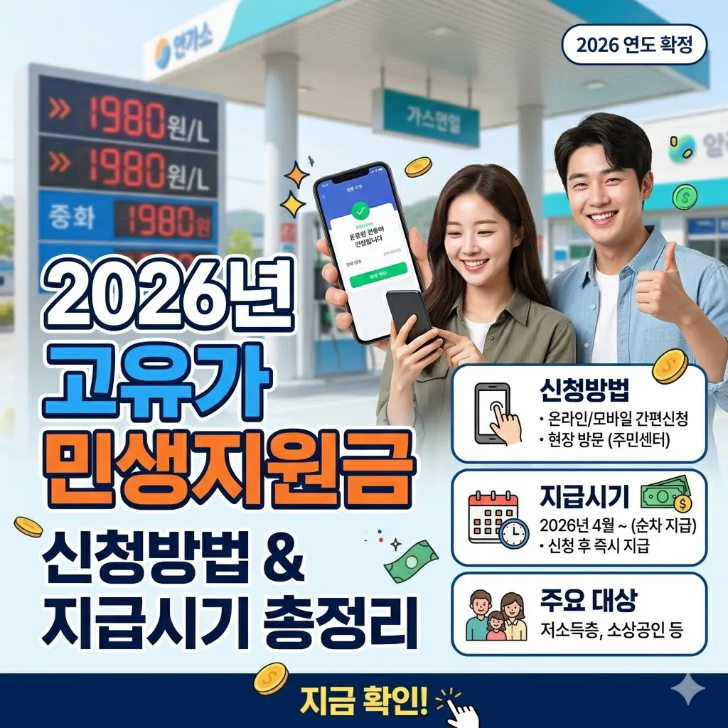 고유가 피해 민생지원금 신청방법 및 지급 시기 정리 (2026년)