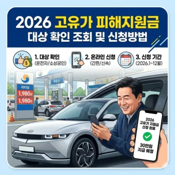 고유가 피해지원금 대상 확인 조회 및 신청방법(2026년)