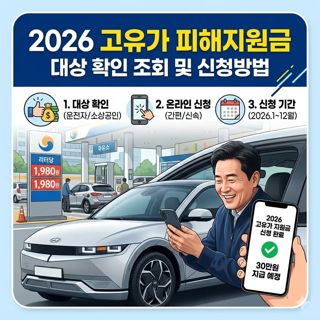 고유가 피해지원금 대상 확인 조회 및 신청방법(2026년)