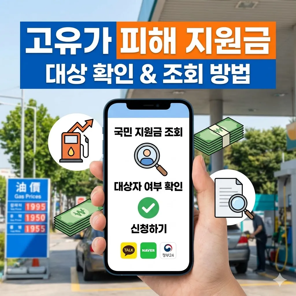 고유가 피해지원금 대상 확인 조회 방법