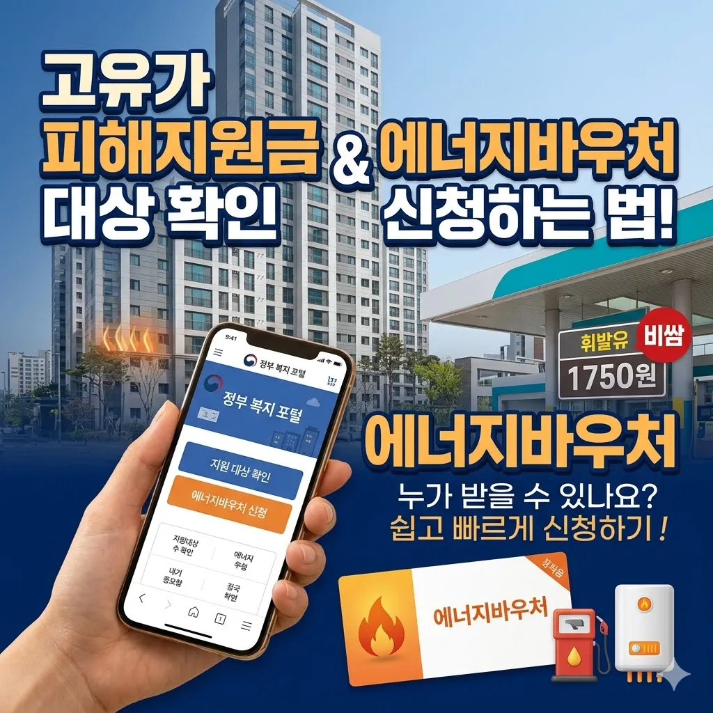 고유가 피해지원금 대상 확인하고 에너지바우처 신청하는 법